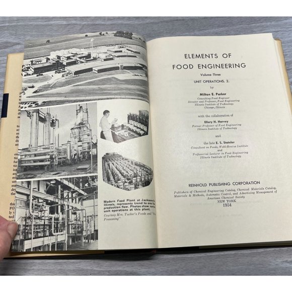 Elements of Food Engineering Vol 3 by Milton Parker 1st Ed 1954 Unit Operations - Picture 2 of 12